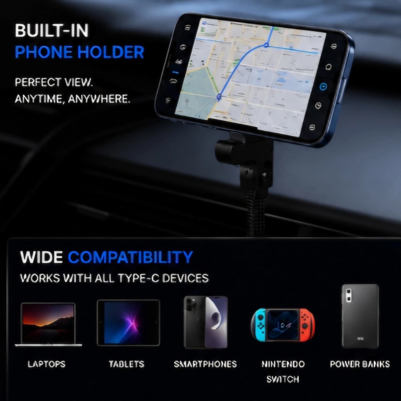 GINEX GX-35CC 240W Type-C to Type-C Fast Charging Cable